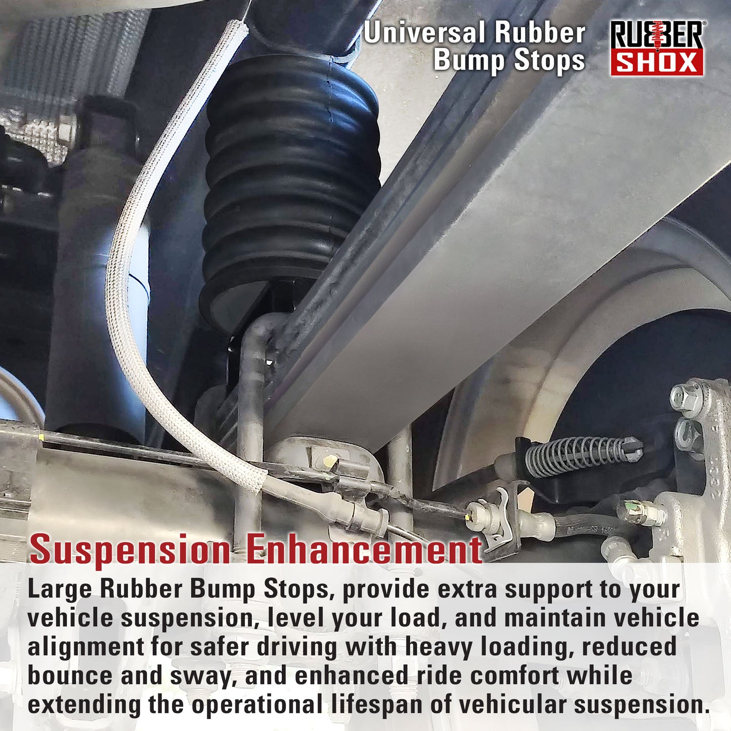 Universal Rubber Bump Stops - For Truck or Recreational Vehicle (RV) front/Rear Suspension System